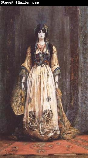 Georges Clairin Costume Pour une Fete Orientale Huile sur toile (mk32)